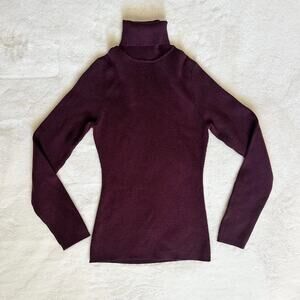 INC International Concepts Vintage Y2K Burgundy Turtleneck Sweater